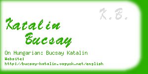 katalin bucsay business card